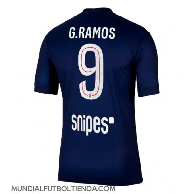Camiseta Paris Saint-Germain Goncalo Ramos #9 Primera Equipación Replica 2025-26 mangas cortas Camiseta Paris Saint-Germain Goncalo Ramos #9 Primera Equipación Replica 2025-26 mangas cortas